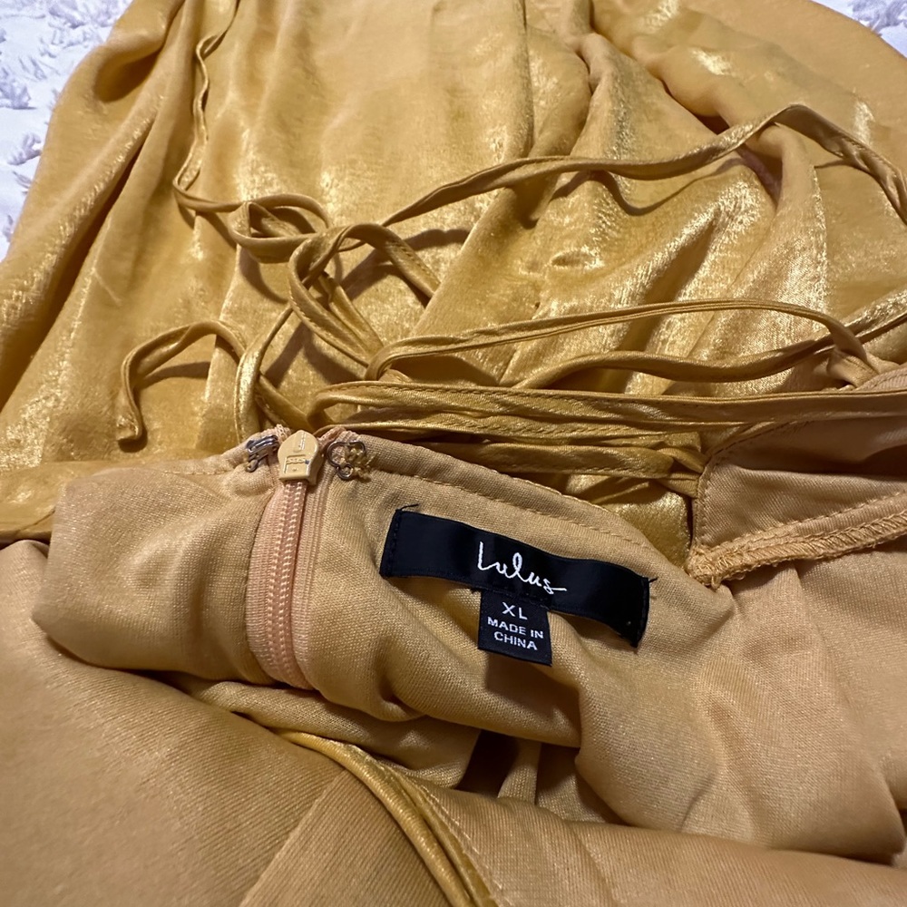 Lulus Yellow Gold Dress - Picture 7 of 7